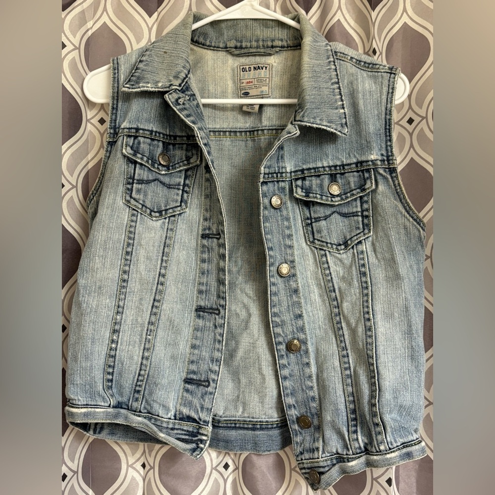 Distressed Denim Jacket/vest